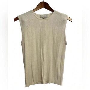 Vintage Tank top Ailes de  la mode cream white size large